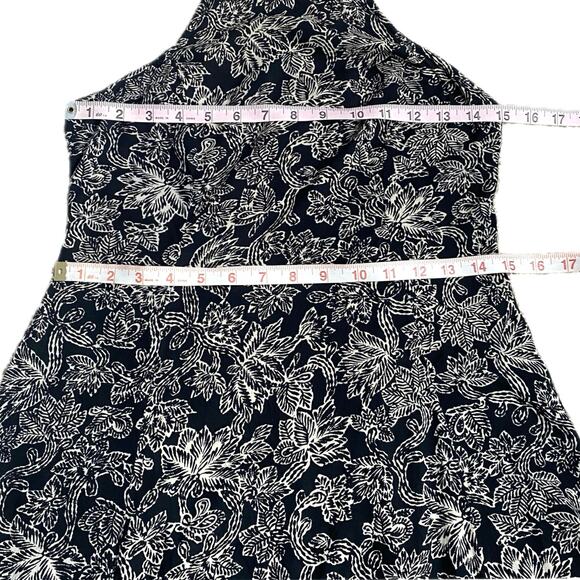 ABERCROMBIE‎ & FITCH Y2K Floral Print High Neck Racerback Midi Dress SZ XS Boho - Picture 8 of 9
